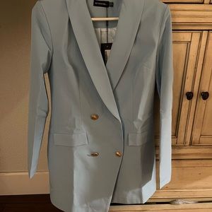 Baby Blue Blazer Dress